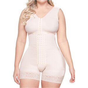 Women's Tr86bf Beige Bodysuit Tummy Control Shapewear Surgery Garment Stage